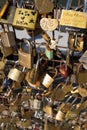 Love lockers on the bridge at Paris FranceComposite of fresh garlic